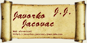 Javorko Jačovac vizit kartica